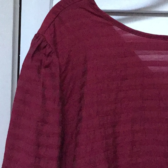 Stripe wrap back crop blouse - Picture 3 of 7